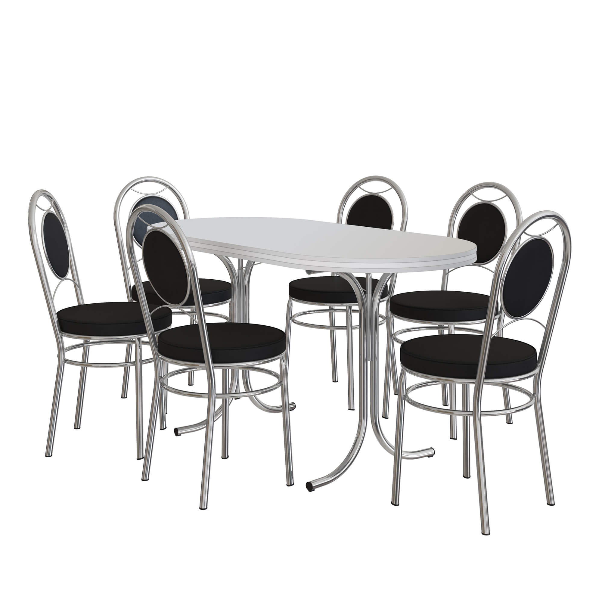 Mesa Cromada MC2080 + CADEIRA CC10