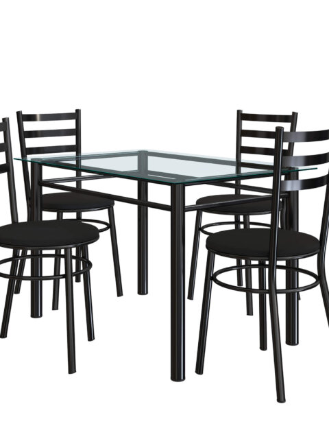 Mesa Pintada Preta MP7040 + CADEIRA CP81